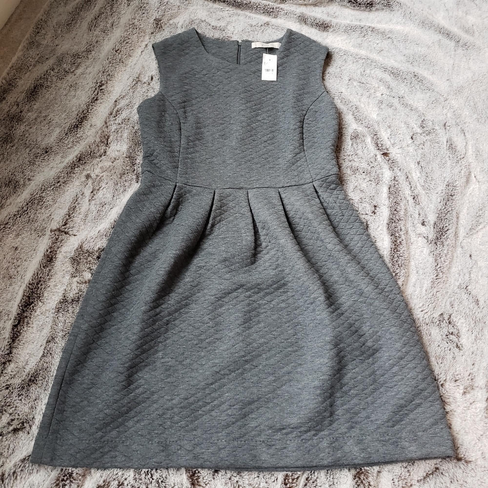 Loft Grey Quilted Dress